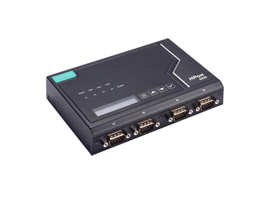 Moxa NPort 6450-2TX-G2 - 4-port RS-232/422/485 secure device server with 2 more RJ45 LAN ports, certified with IEC 62443-4-2, -1 by MOXA